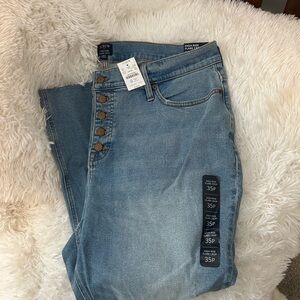 NWT J. Crew High-Rise Flare Crop Light Blue Jeans